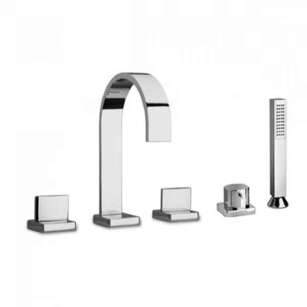 Novello Polished Chrome Roman Tub Faucet With Handshower, Latoscana, Mfr#: 86CR109